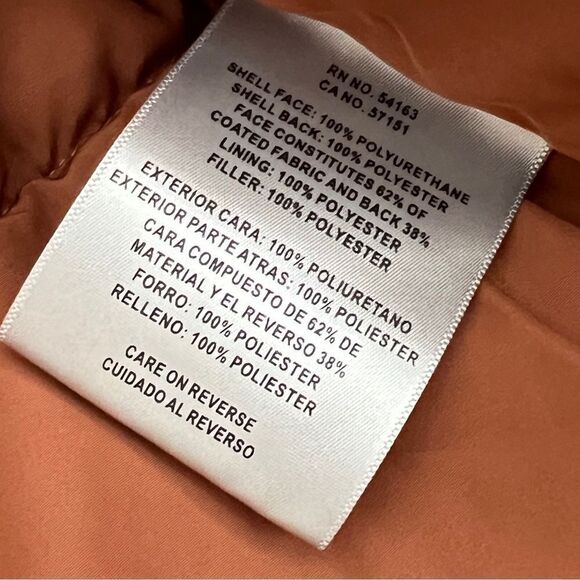 Levi's Ladies' Faux Leather Puffer | Size: Small | Color: Brown - Picture 6 of 7